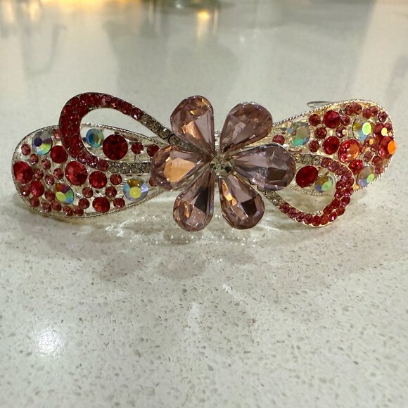 Crystal Studded Hair Barette NWOT - Picture 1 of 7